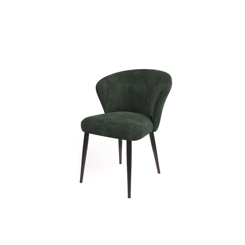 Chaise en tissu velouré, 60x59,5xH80 cm - NINA