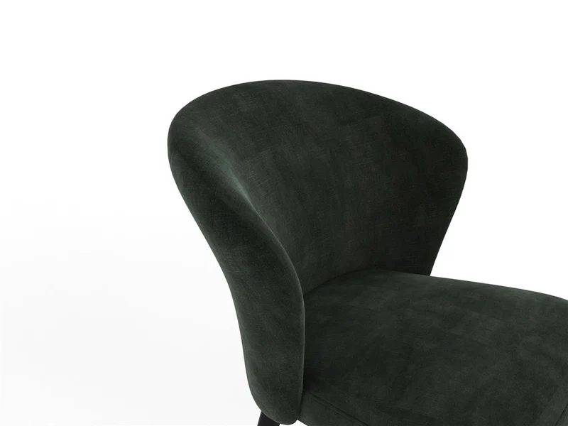 Chaise en tissu velouré, 60x59,5xH80 cm - NINA