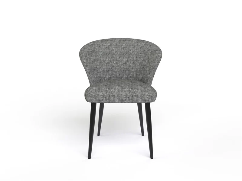 Chaise en tissu velouré, 60x59,5xH80 cm - NINA
