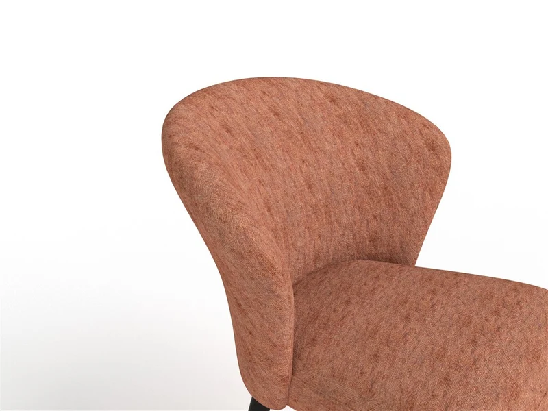 Chaise en tissu velouré, 60x59,5xH80 cm - NINA