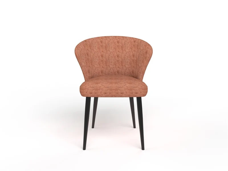 Chaise en tissu velouré, 60x59,5xH80 cm - NINA