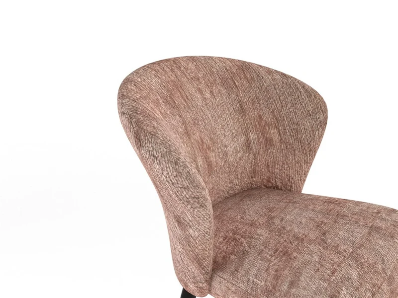 Chaise en tissu velouré, 60x59,5xH80 cm - NINA