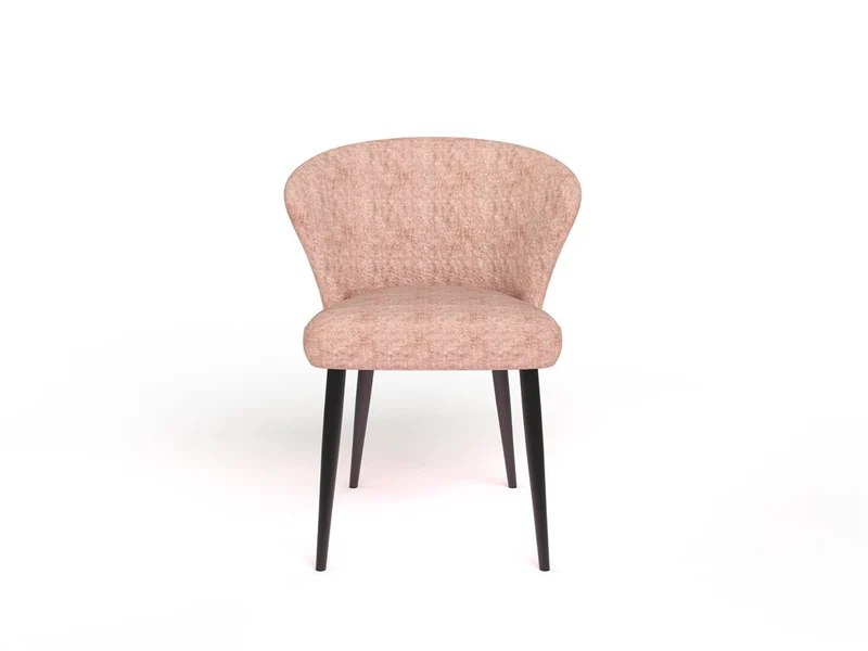 Chaise en tissu velouré, 60x59,5xH80 cm - NINA