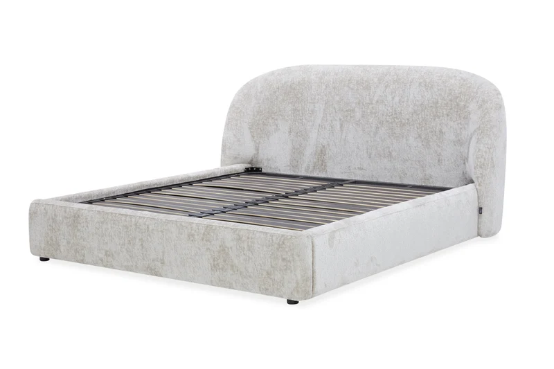 Lit coffre en tissu avec sommier - SELA