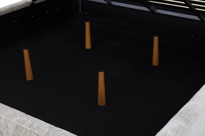 Lit coffre en tissu avec sommier - SELA
