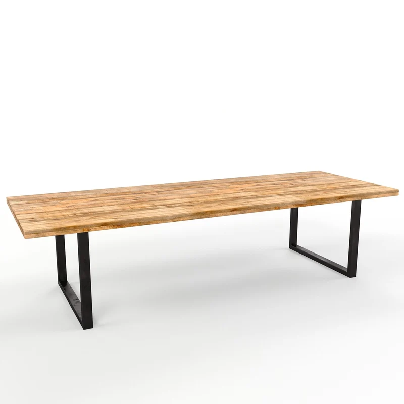 Grande table à manger en bois de manguier 6-10places - FLAVIA