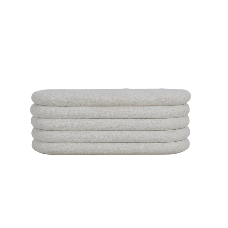 Pouf en tissu anti tache, 115x48,5xH44,5CM - RHEA