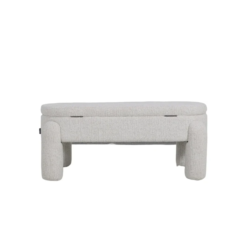 Pouf coffre en tissu anti tache, 114x52xH47CM - NERINA