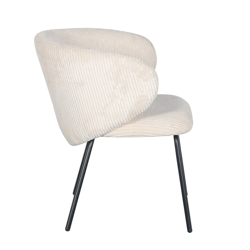 Fauteuil d’appoint en velours cotelé, 68x62xH79CM - ELISA