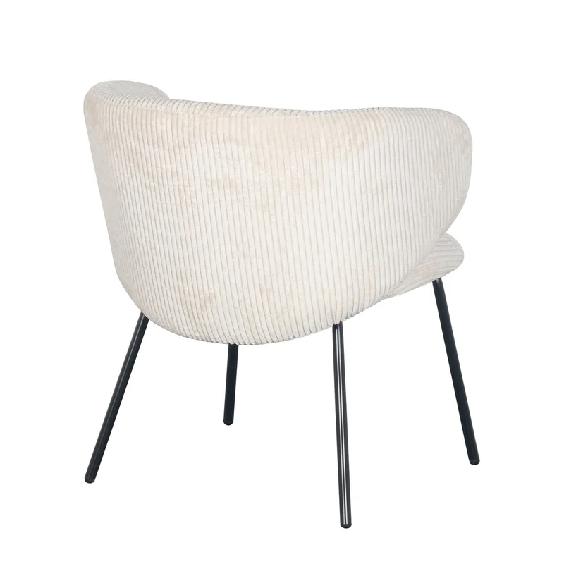 Fauteuil d’appoint en velours cotelé, 68x62xH79CM - ELISA