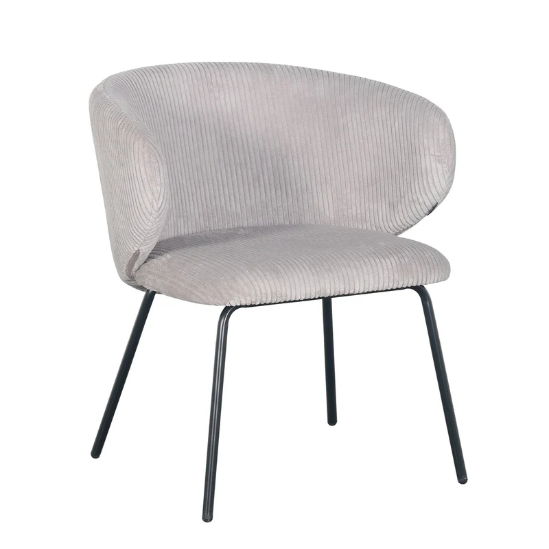 Fauteuil d’appoint en velours cotelé, 68x62xH79CM - ELISA