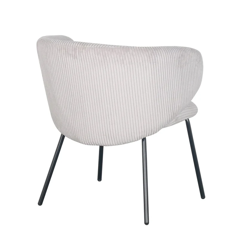 Fauteuil d’appoint en velours cotelé, 68x62xH79CM - ELISA
