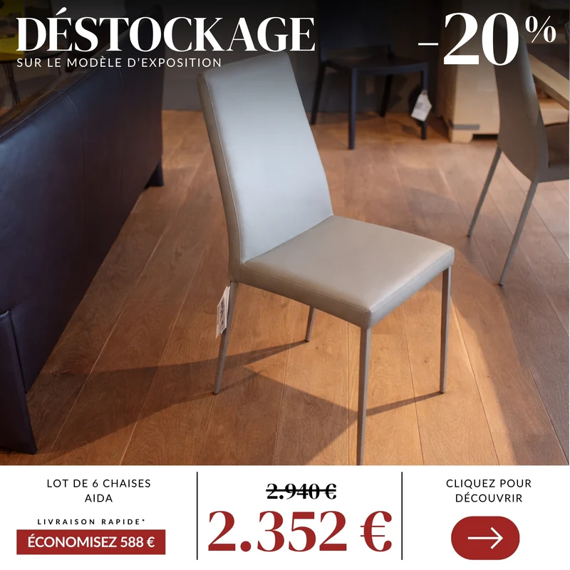 LOT DE 6 CHAISES - Calligaris - AIDA