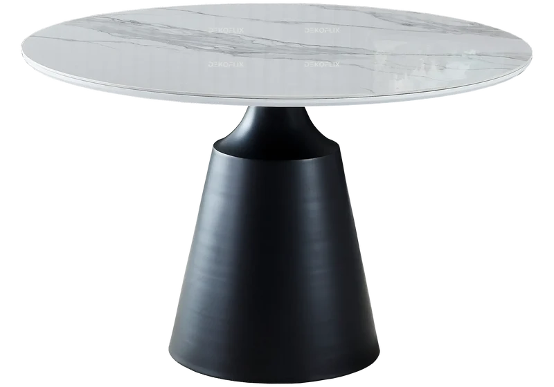 Ensemble Table Noire Marbre et Chaises Moka - Olive