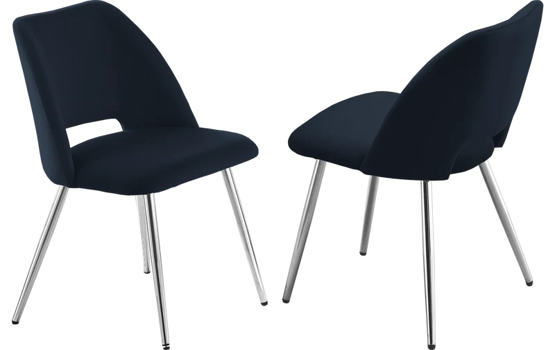 Ensemble table marbre blanc et chaises argent – Kara