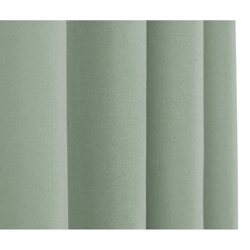 Paire de rideaux à œillets "effet lin" 140 x 260 cm Moonlight deco Menthe