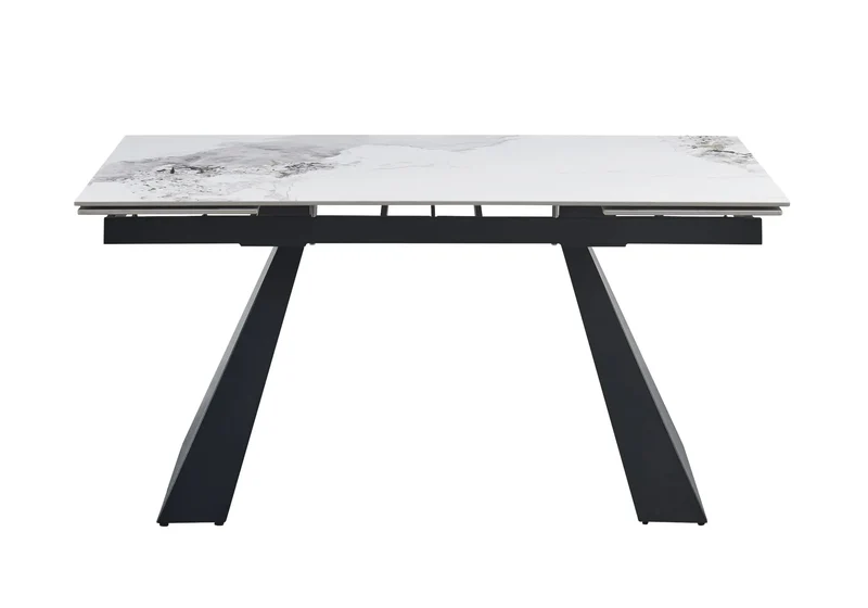 Table extensible noir marbre blanc - Como