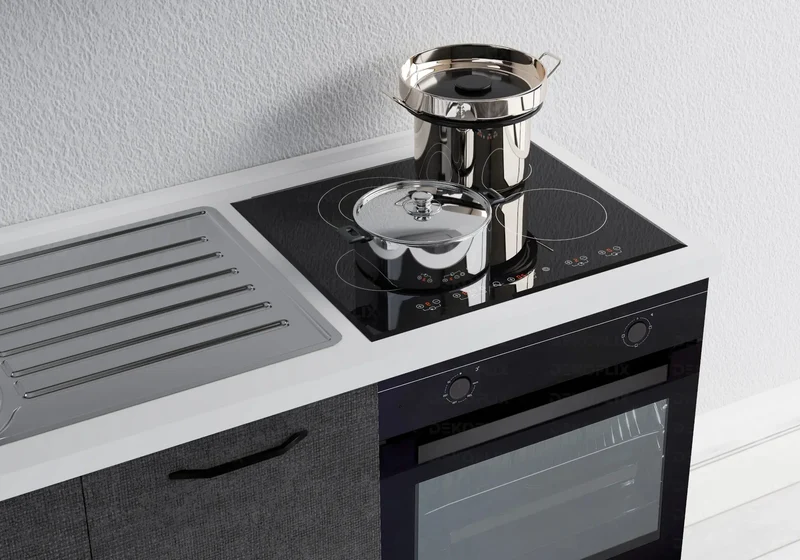 Petite Cuisine Équipée Titane Chêne STAR 150