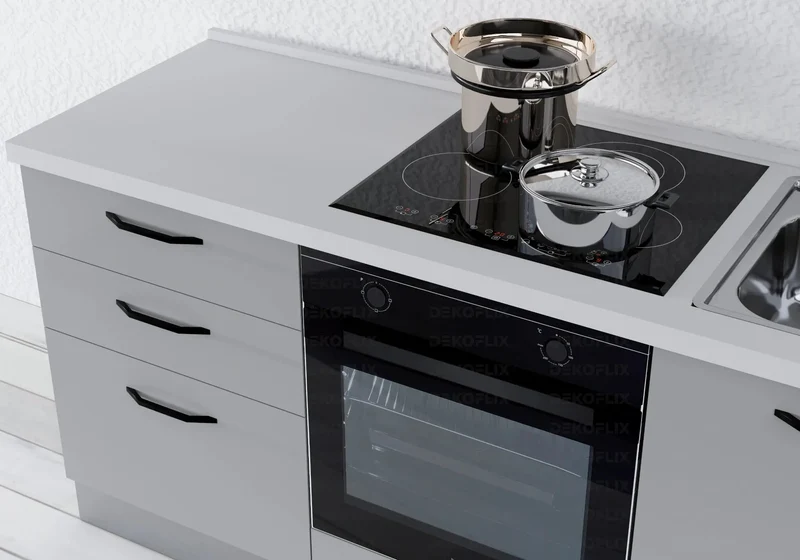 Cuisine Équipée Pas Cher Gris Chêne STAR 180