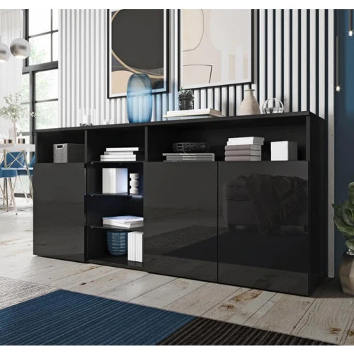 Buffet couleur noir - 150 X 72 cm - Caribo