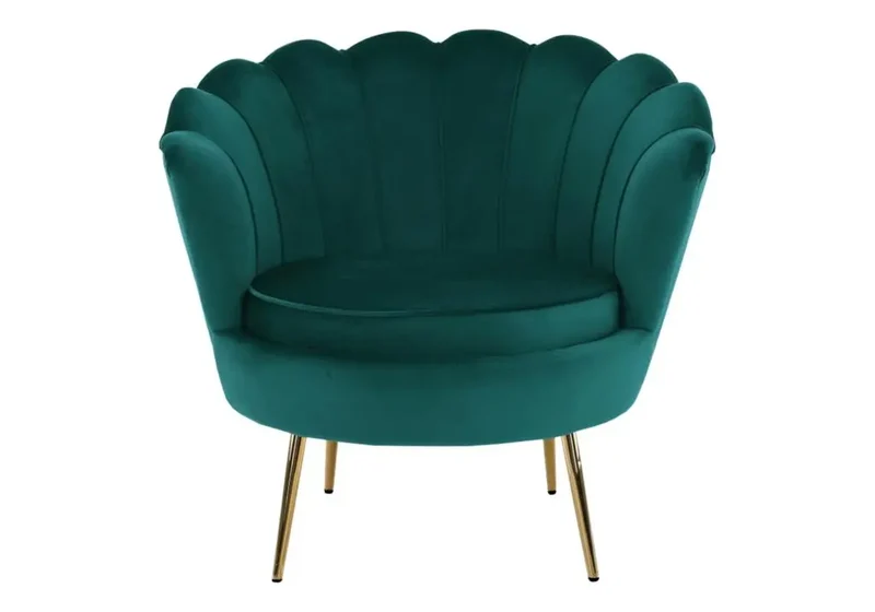 Fauteuil coquillage doré vert - Nymea
