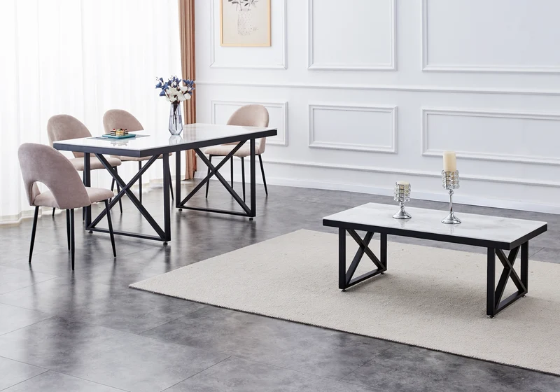 Chaise dossier ouvert en velours anthracite - Talia x4