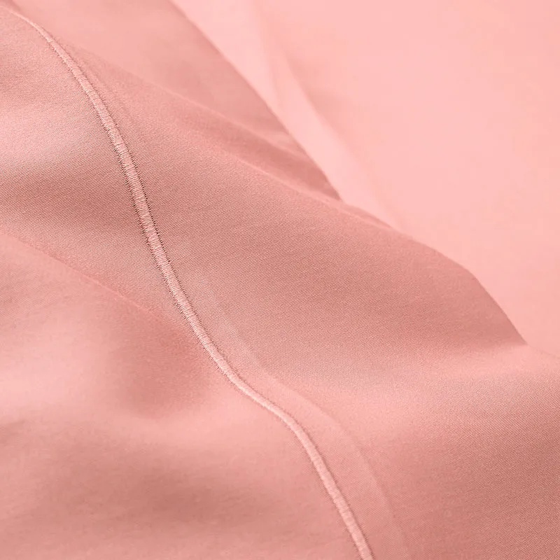 Drap Plat 270 x 300 cm Pur Coton Peigné Longues Fibres 80 Fils/cm² Rose poudré
