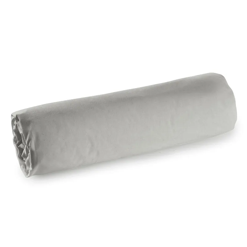 Drap housse Percale 90 x 190 cm Pur Coton Peigné Longues Fibres 80 Fils/cm² Perle