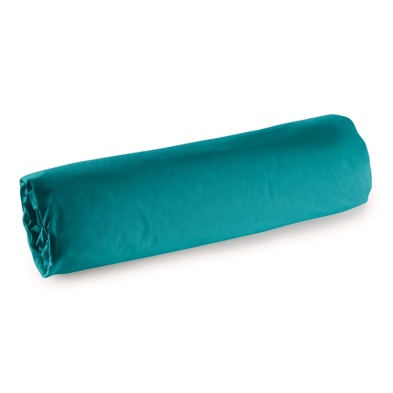 Drap housse Percale 140 x 190 cm Pur Coton Peigné Longues Fibres 80 Fils/cm² Paon