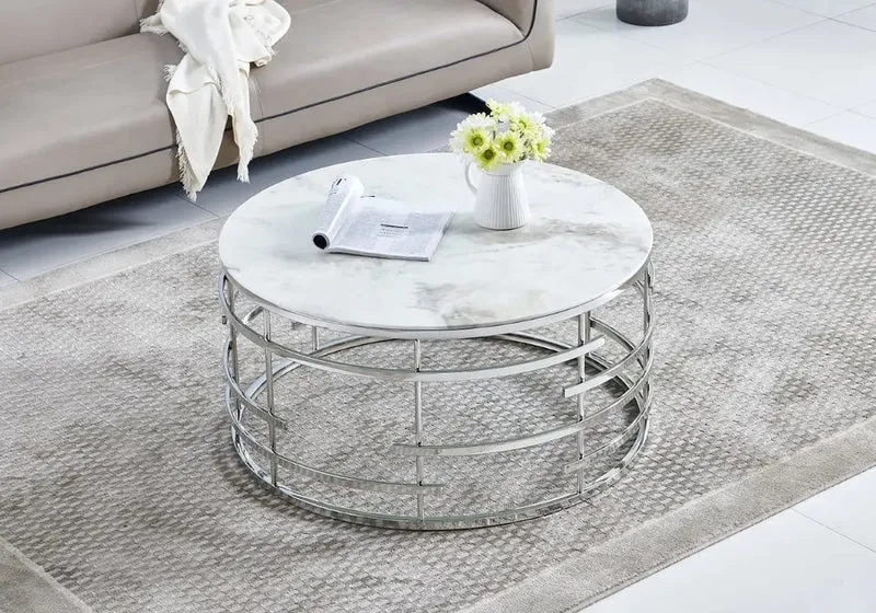 Table basse marbre noir - Asiya
