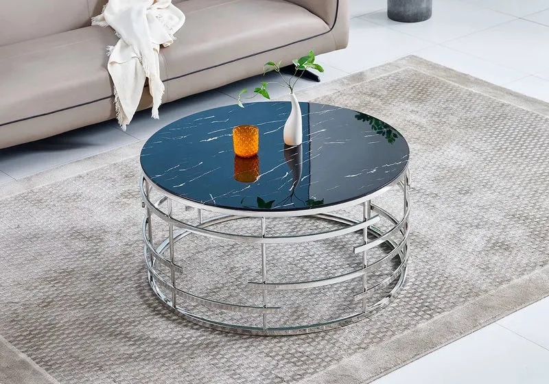 Table basse marbre blanc - Asiya