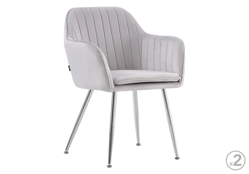 Table en verre et chaises grises - Avas