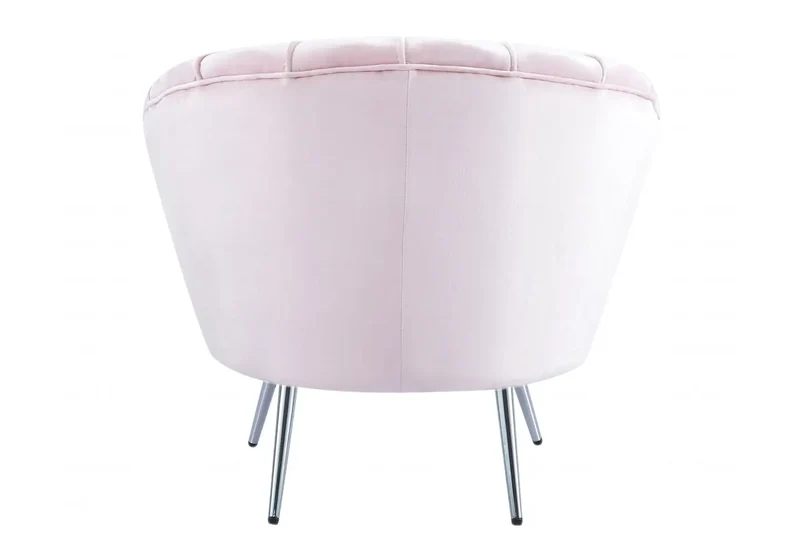 Fauteuil coquillage velours rose - Nymea