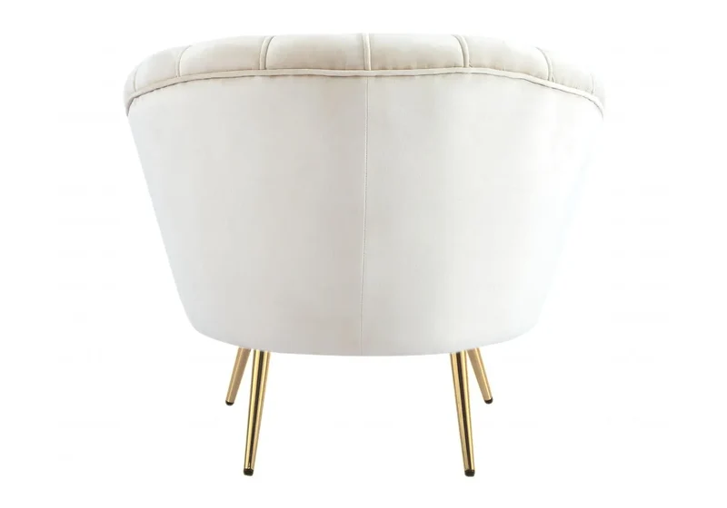 Fauteuil coquillage doré beige - Nymea