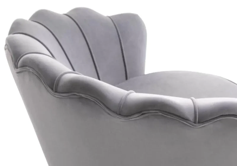 Fauteuil coquillage doré gris - Nymea