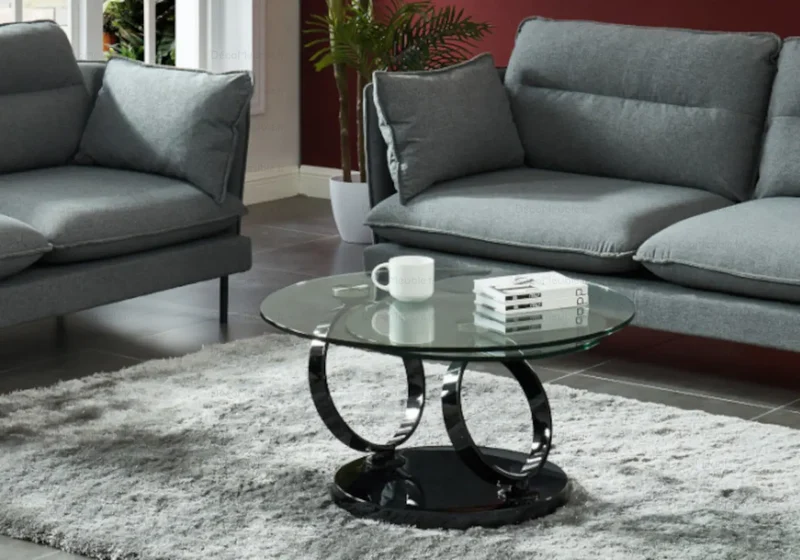 Table basse articulée en verre - Vario