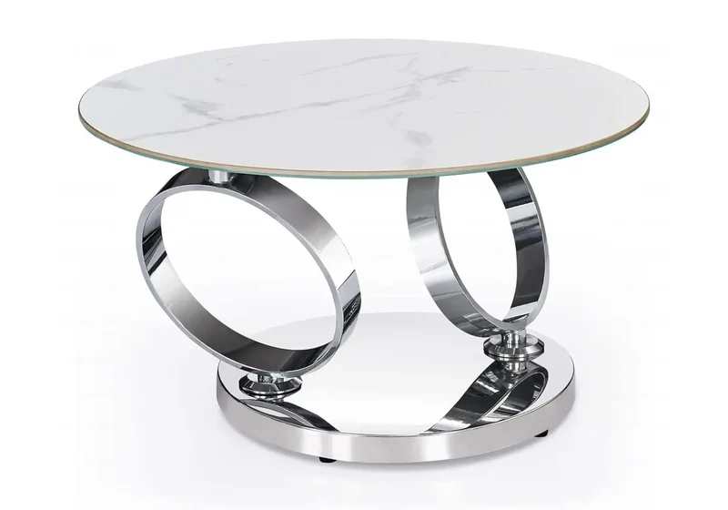Table basse articulée marbre blanc - Vario