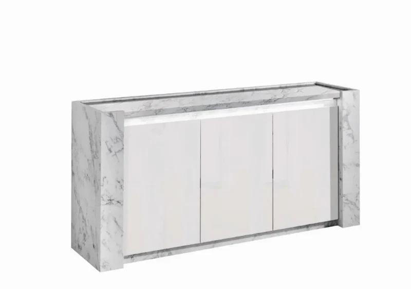 Meubles de séjour laquée led VITTORIA bianca
