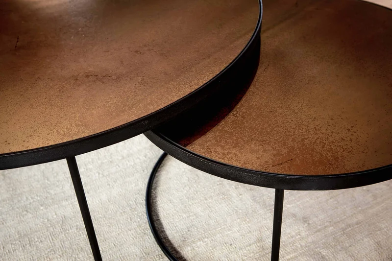 Ethnicraft Table Basse Gigognes – Cuivre