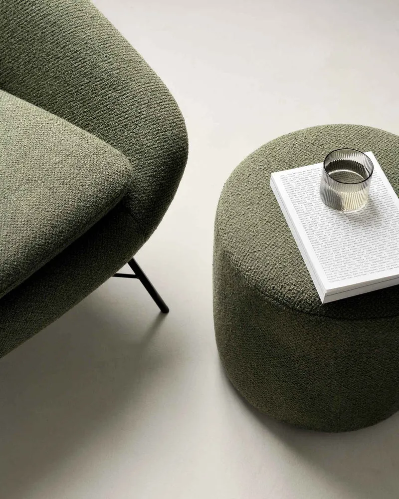 Ethnicraft Pouf - Barrow Vert Pin