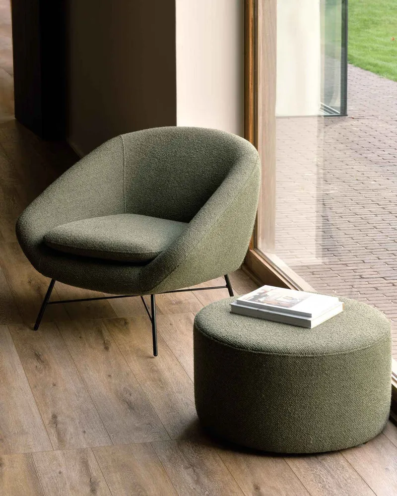 Ethnicraft Pouf - Barrow Vert Pin