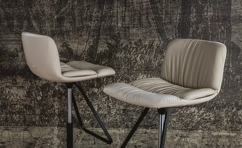 Tabouret - Tissu ou cuir - Axel