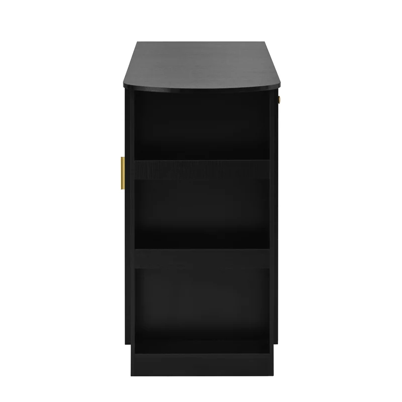 Table de bar extensible noir et pivotant 360° avec LED et prises 120x50x95,5 cm FLAREITYY