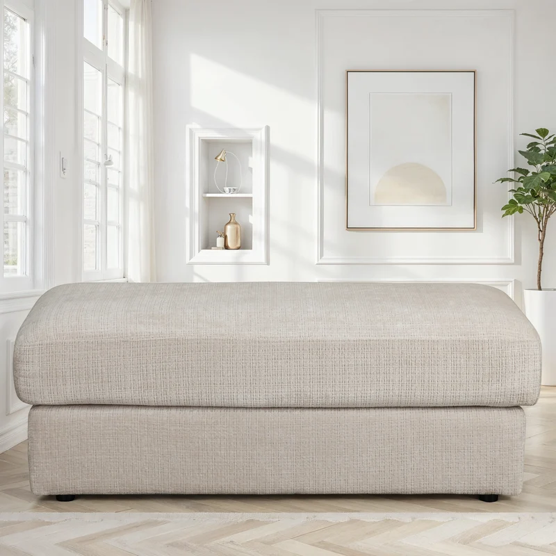 Pouf en tissu, 120x60xH45CM - VITO
