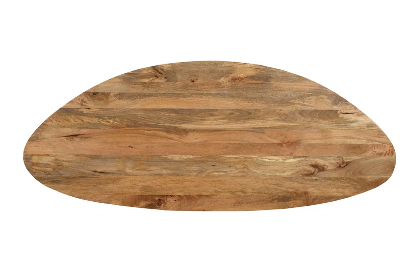 Table à manger en bois avec pieds en métal noir, EP3CM - ARES