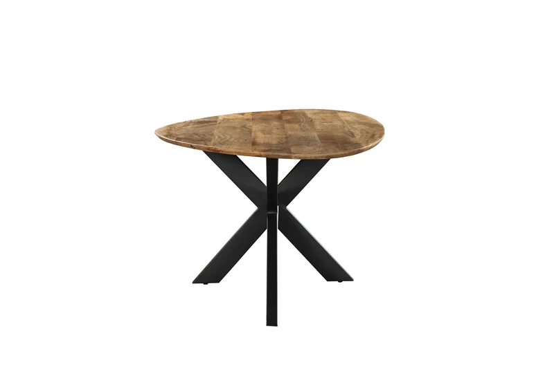 Table à manger en bois avec pieds en métal noir, EP3CM - ARES