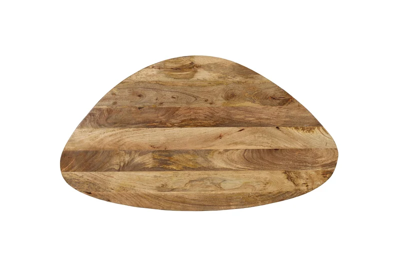 Table à manger en bois avec pieds en métal noir, EP3CM - ARES