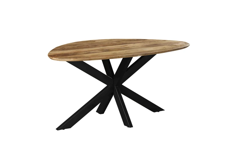 Table haute en bois avec pieds en métal noir, EP3CM - ARES