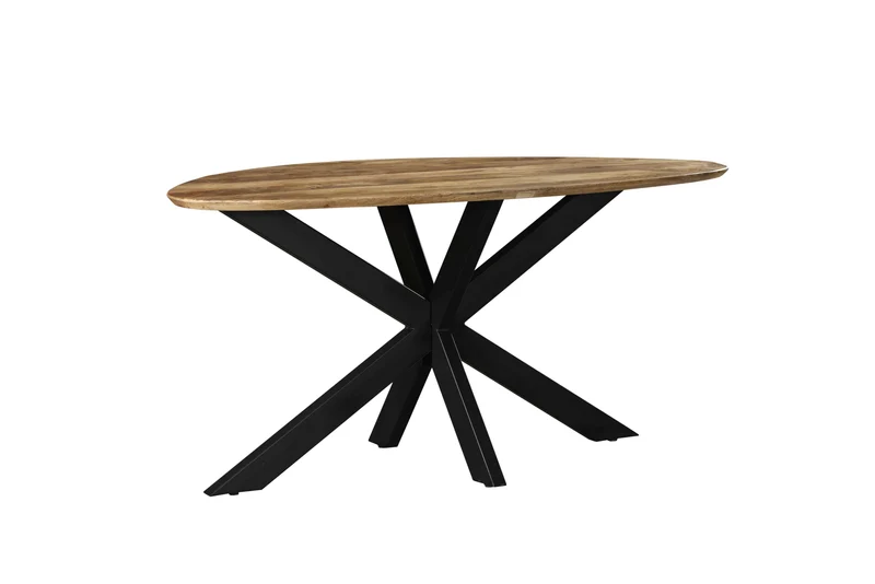 Table haute en bois avec pieds en métal noir, EP3CM - ARES