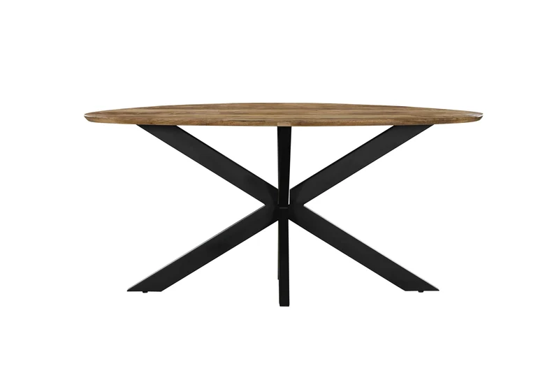 Table haute en bois avec pieds en métal noir, EP3CM - ARES